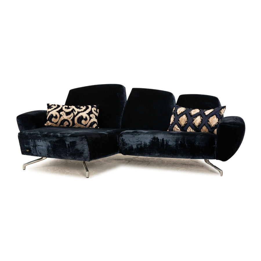 Bretz Palü Stoff Ecksofa Blau Recamiere Links Sofa Couch