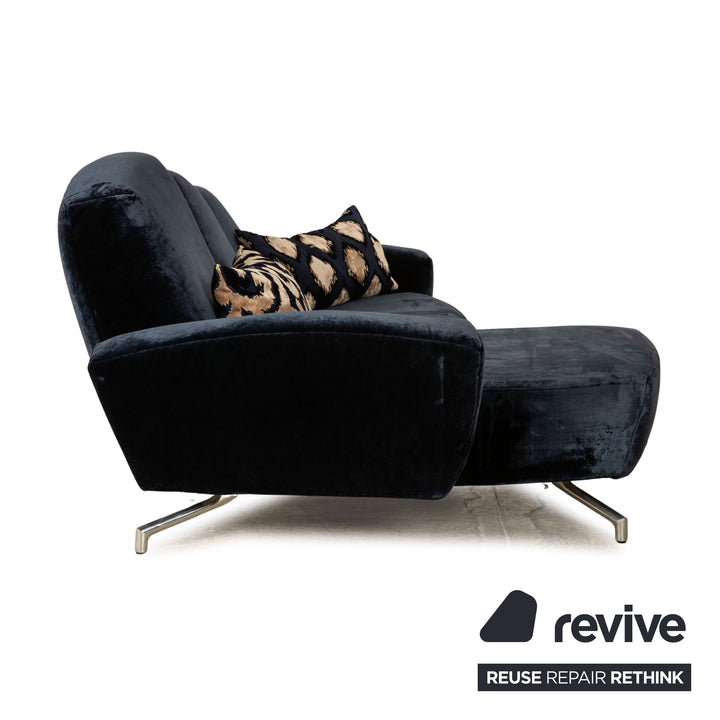 Bretz Palü Stoff Ecksofa Blau Recamiere Links Sofa Couch