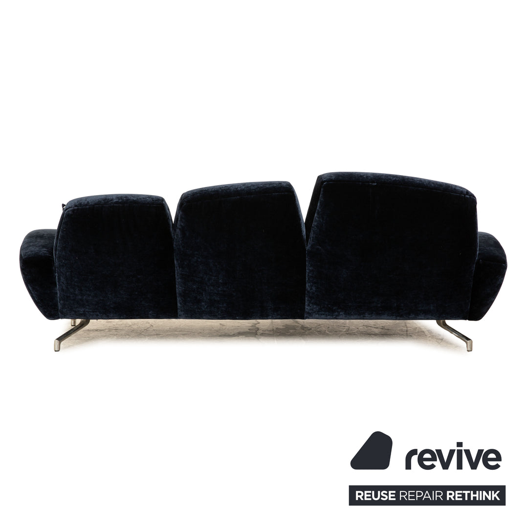 Bretz Palü Stoff Ecksofa Blau Recamiere Links Sofa Couch