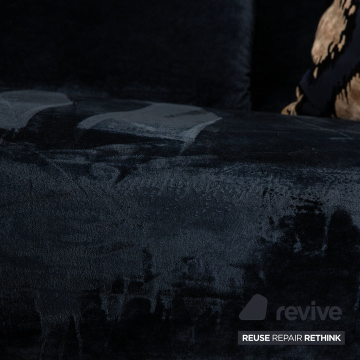 Bretz Palü Stoff Ecksofa Blau Recamiere Links Sofa Couch