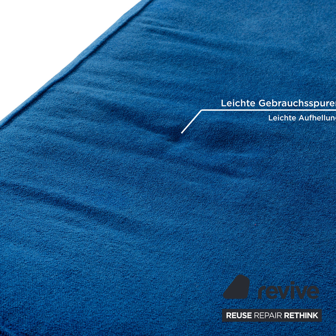 Bretz Pool Stoff Dreisitzer Blau Sofa Couch