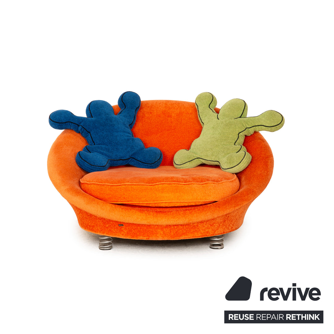 Bretz Pool Stoff Sessel Orange