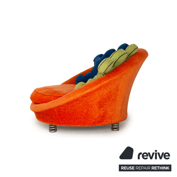 Bretz Pool Stoff Sessel Orange