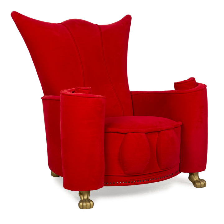 Bretz Rose Stoff Sessel Rot