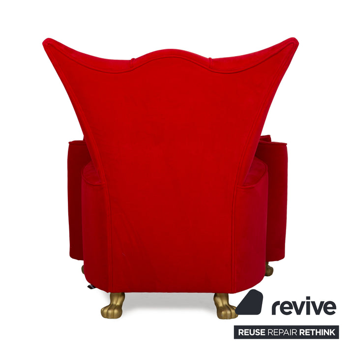 Bretz Rose Stoff Sessel Rot