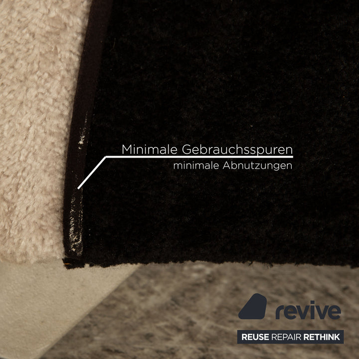 Canapé trois places en tissu Bretz noir et blanc