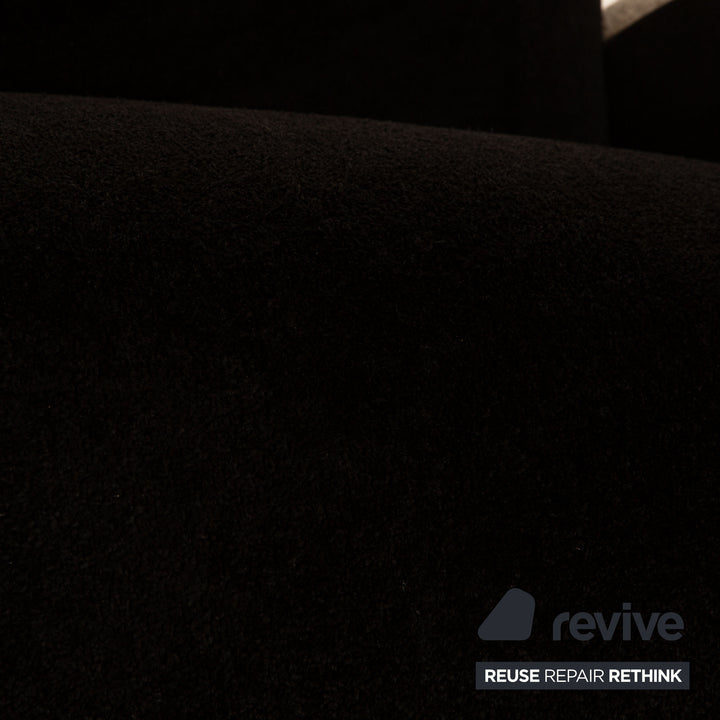 Canapé trois places en tissu Bretz noir et blanc