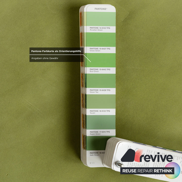 Bretz Stoff Hocker rund Grün Limone