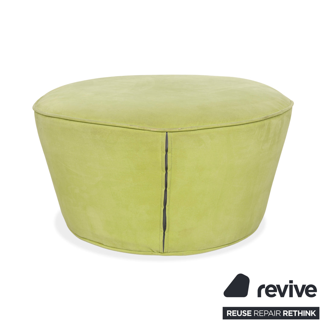 Bretz Stoff Hocker rund Grün Limone