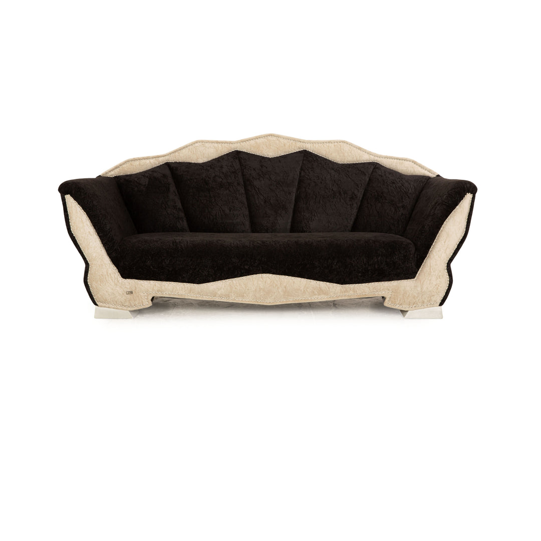 Bretz T-Rex Stoff Dreisitzer Schwarz Sofa Couch