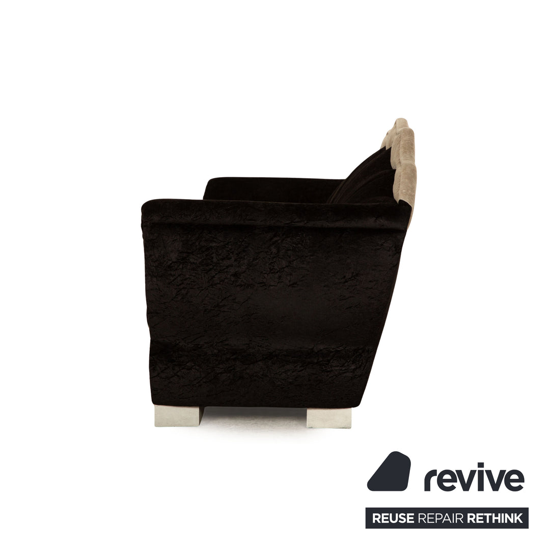 Ensemble canapé en tissu Bretz T-Rex fauteuil noir canapé trois places