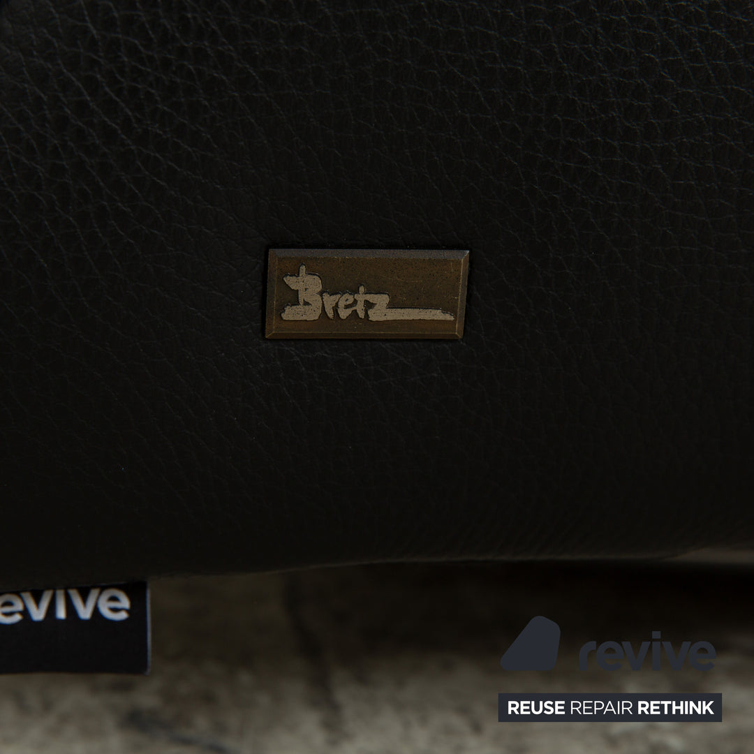 Bretz Tiziana Leder Sofa Garnitur Schwarz Sofa Ecksofa Sessel