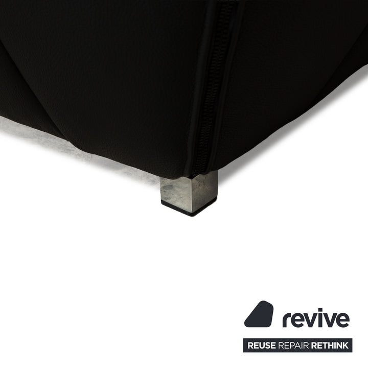 Bretz Tiziana Leder Sofa Garnitur Schwarz Sofa Ecksofa Sessel