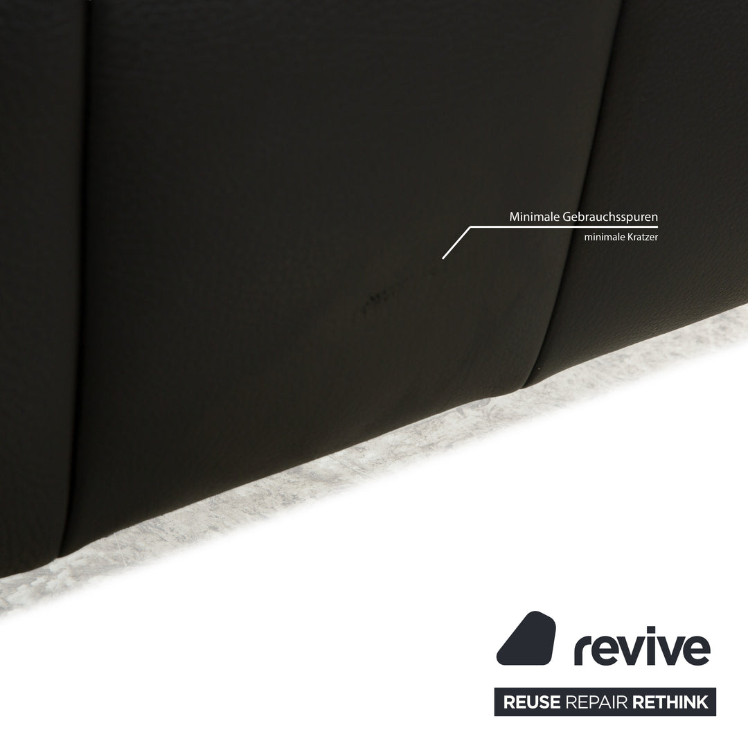 Bretz Tiziana Leder Sofa Garnitur Schwarz Sofa Ecksofa Sessel