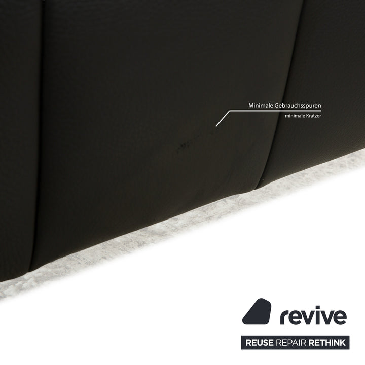 Bretz Tiziana Leder Sofa Garnitur Schwarz Sofa Ecksofa Sessel