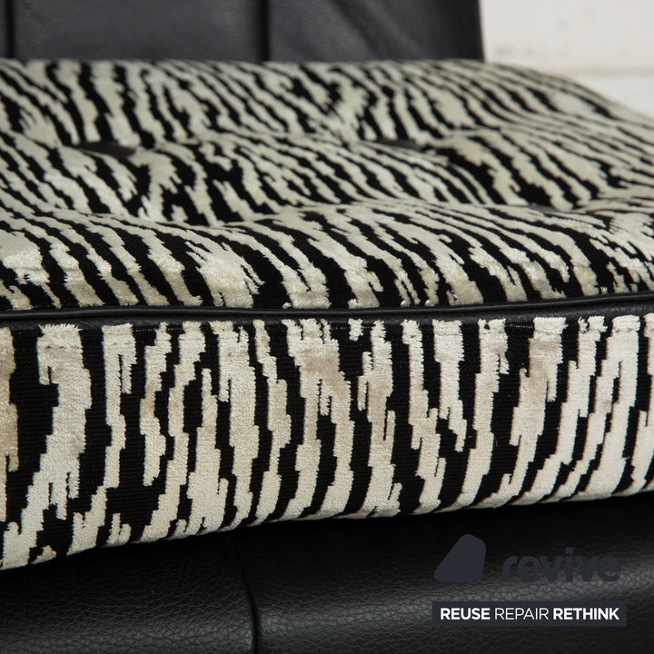 Bretz Tiziana Leder Sofa Garnitur Schwarz Sofa Ecksofa Sessel