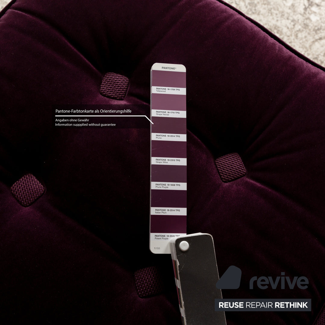 Bretz Tiziana Fabric Armchair Purple