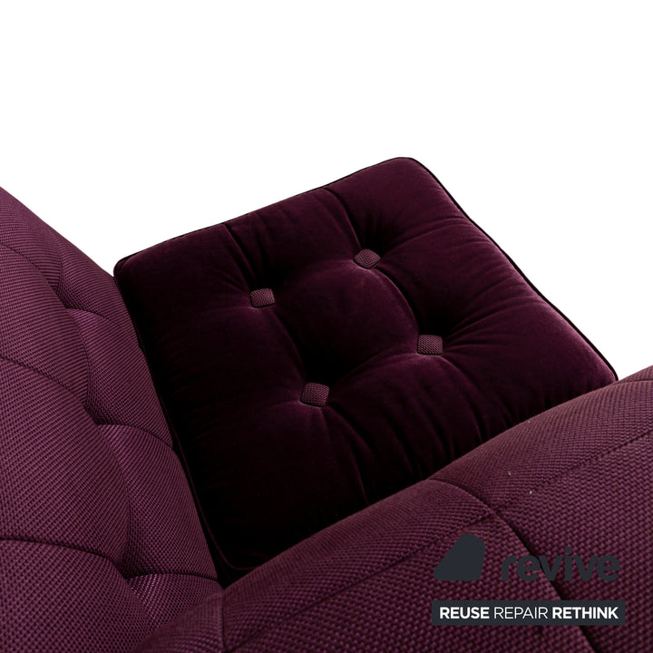 Bretz Tiziana Fabric Armchair Purple