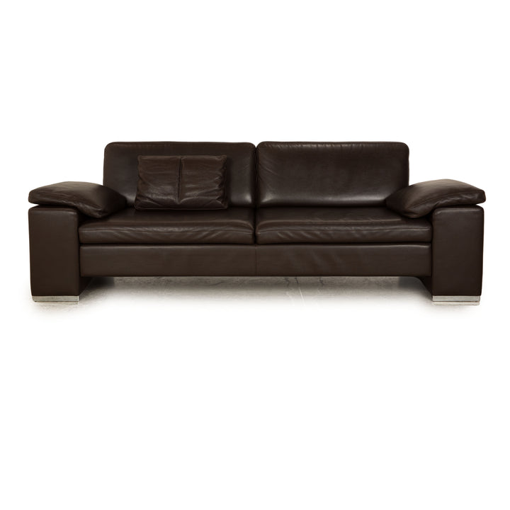 Brühl Alba Leder Dreisitzer Braun Sofa Couch manuelle Funktion