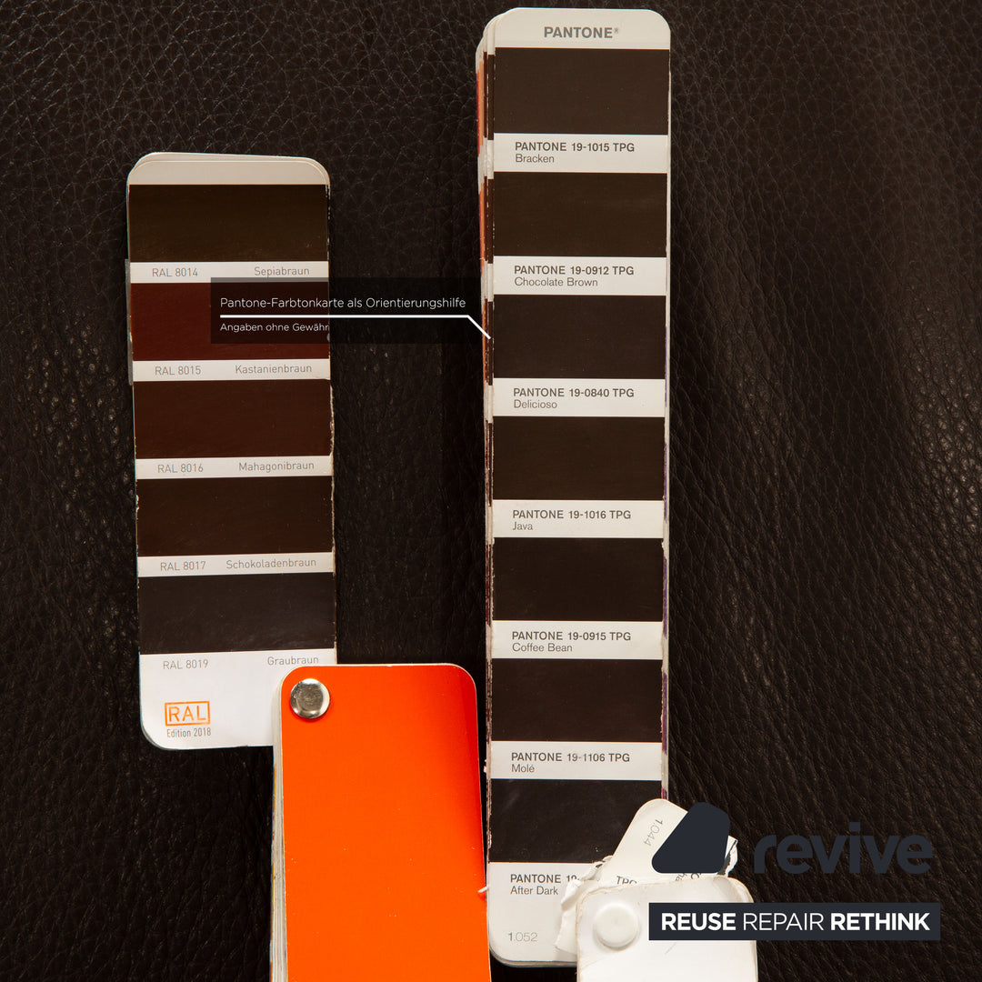 Brühl Alba Leder Dreisitzer Braun Sofa Couch manuelle Funktion