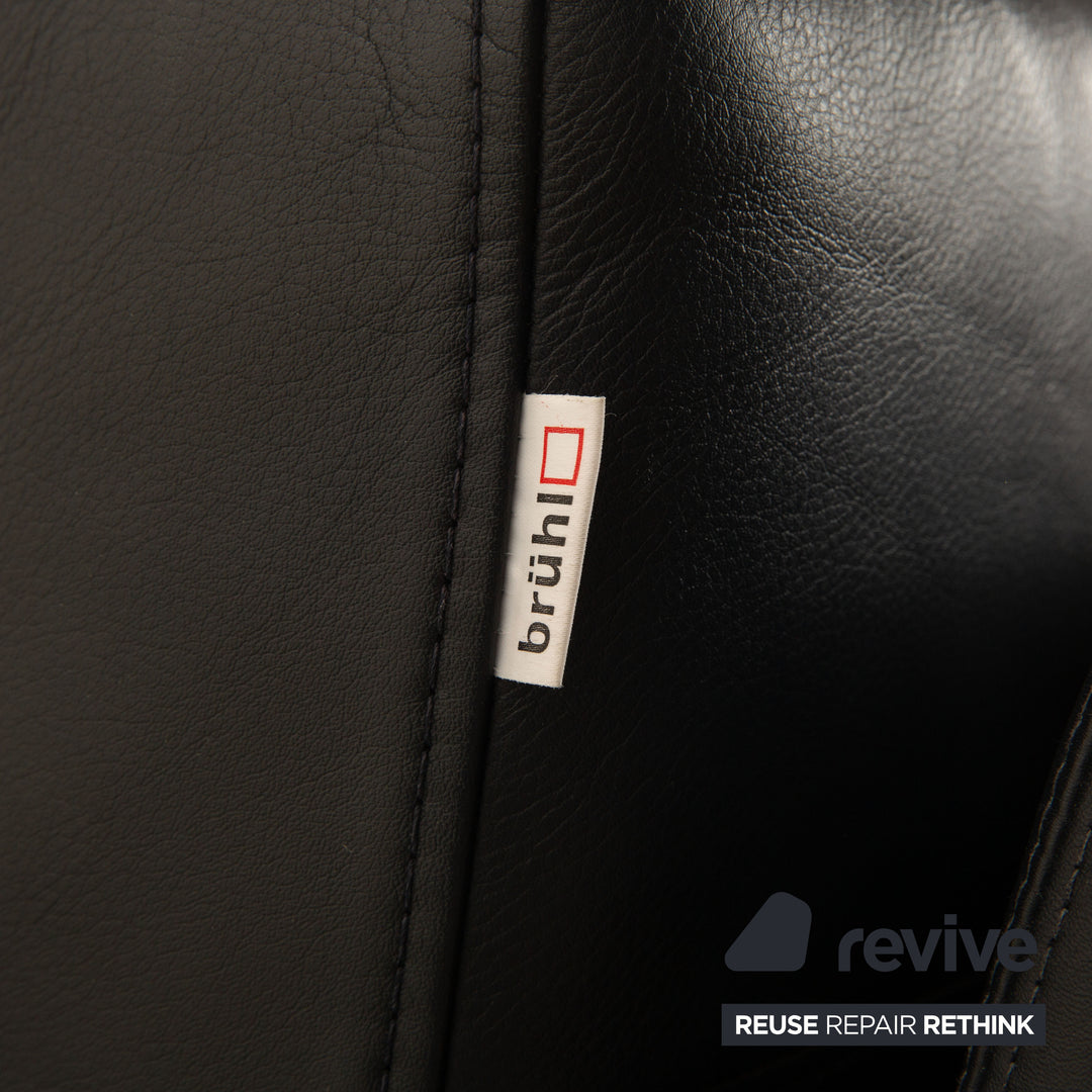 Brühl Alba Leder Ecksofa Dunkelblau Récamiere Rechts Sofa Couch