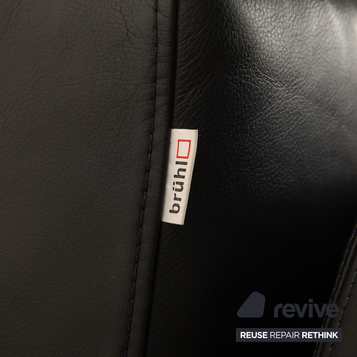 Brühl Alba Leder Ecksofa Dunkelblau Récamiere Rechts Sofa Couch