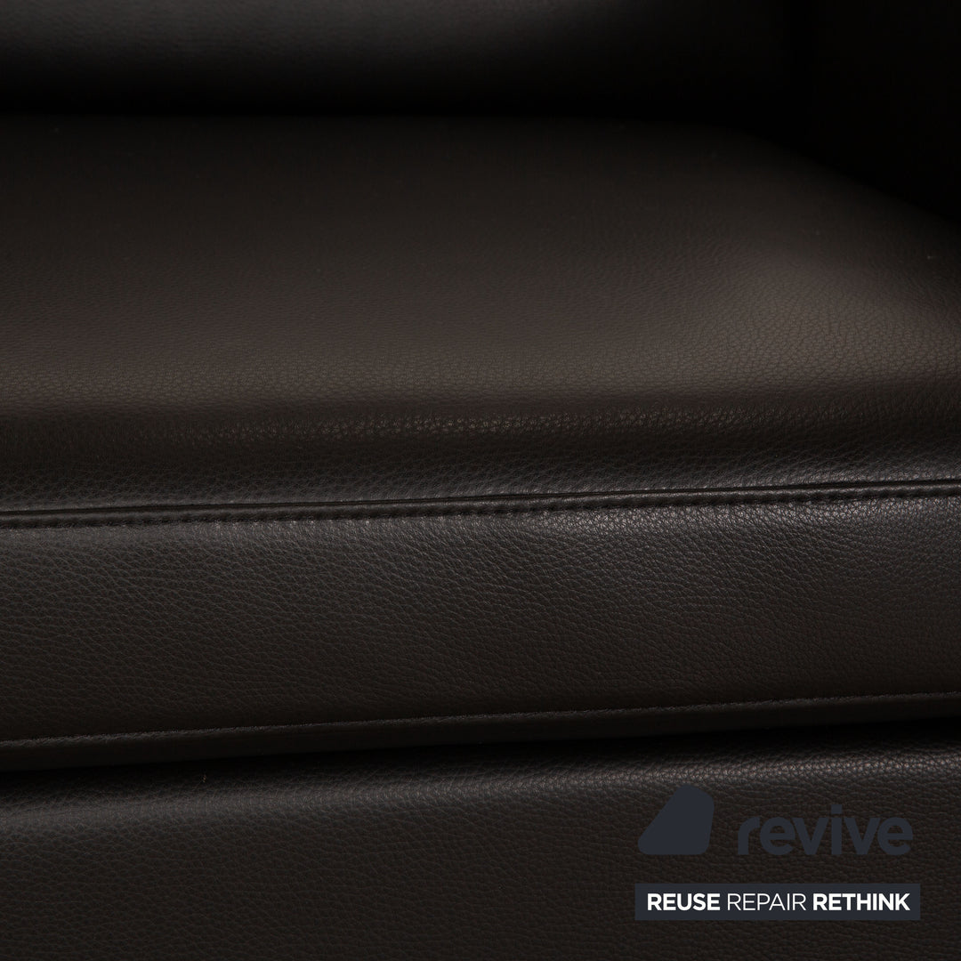 Brühl Alba Leder Sessel Schwarz manuelle Funktion