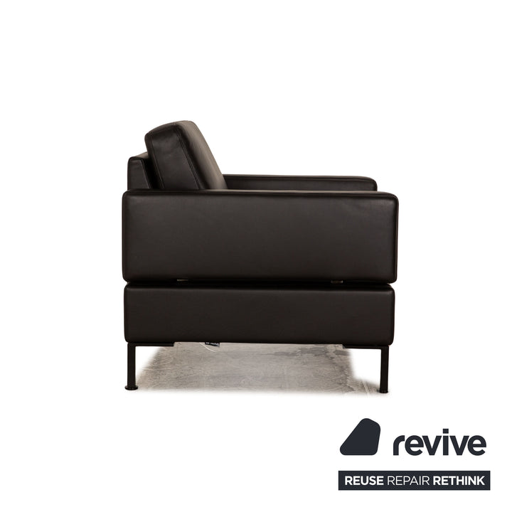 Brühl Alba Leder Sessel Schwarz manuelle Funktion