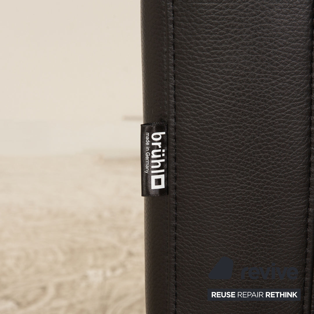 Brühl Alba Leder Sessel Schwarz manuelle Funktion