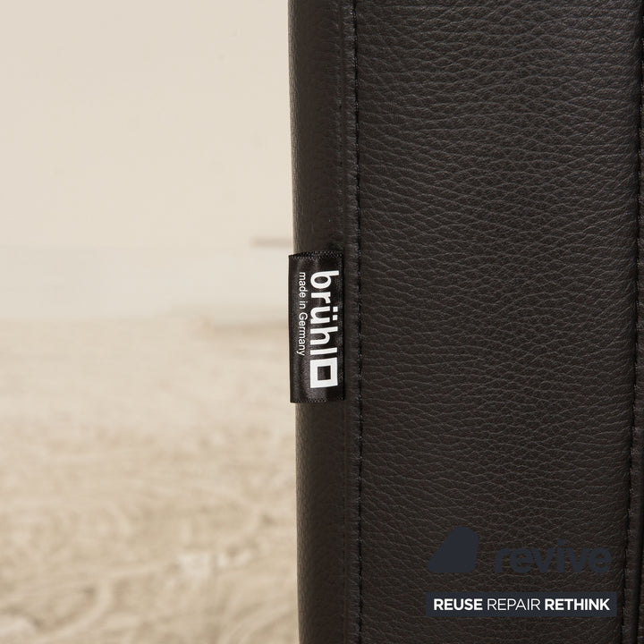 Brühl Alba Leder Sessel Schwarz manuelle Funktion