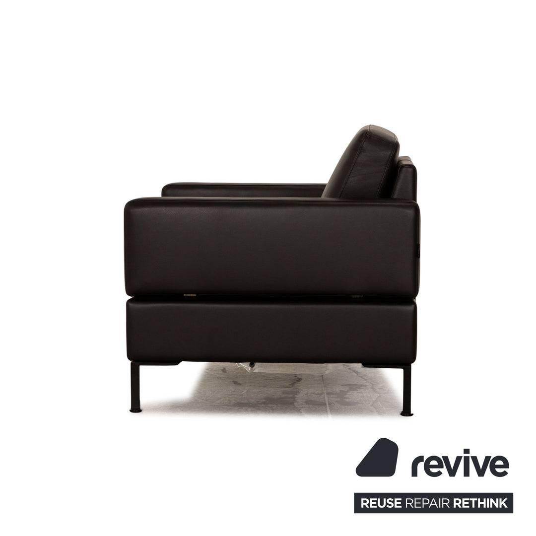 Brühl Alba Leder Sessel Schwarz manuelle Funktion