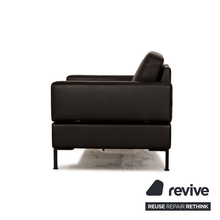 Brühl Alba Leder Sessel Schwarz manuelle Funktion