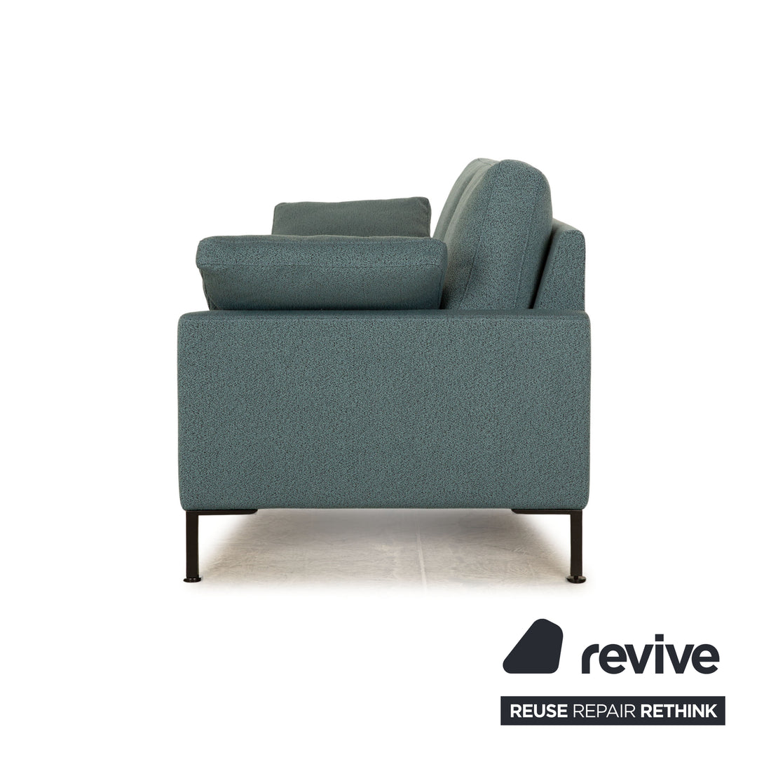 Brühl Alba Stoff Dreisitzer Blau Petrol Sofa Couch