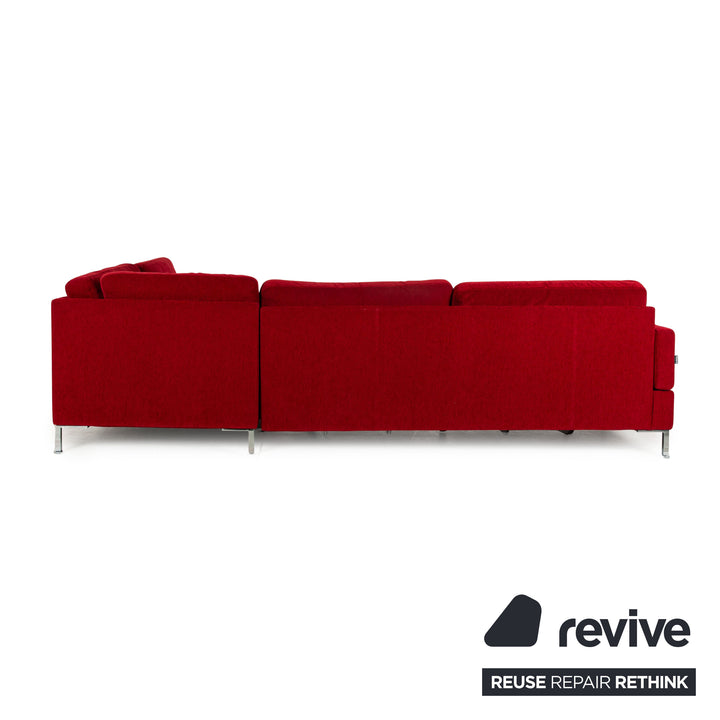 Brühl Alba Stoff Ecksofa Rot manuelle Funktion Sofa Couch