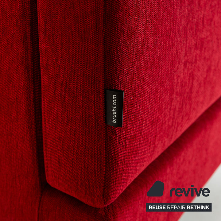 Brühl Alba Stoff Ecksofa Rot manuelle Funktion Sofa Couch