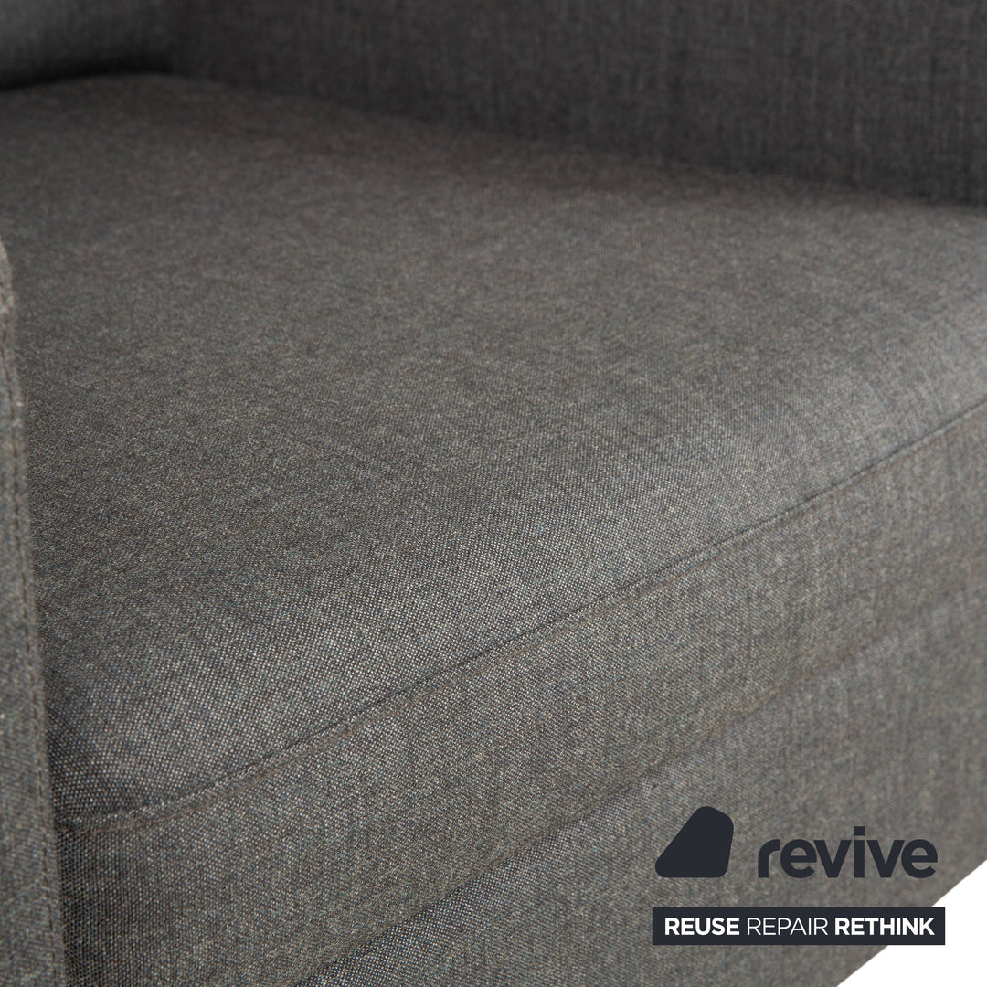 Brühl Alba Stoff Sessel Grau Chrom Füße