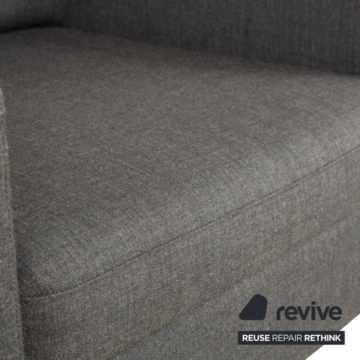 Brühl Alba Stoff Sessel Grau Chrom Füße