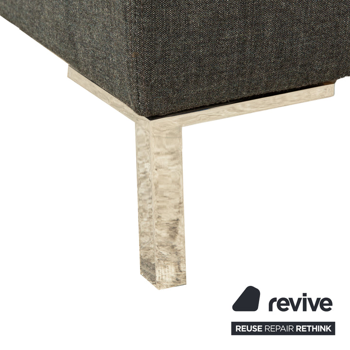 Brühl Alba Stoff Sessel Grau Chrom Füße