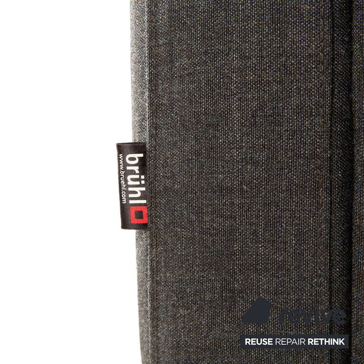 Brühl Alba Stoff Sessel Grau Chrom Füße