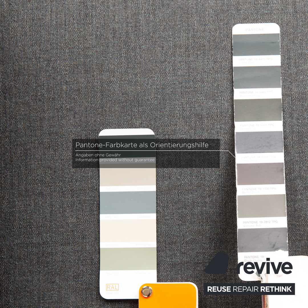 Brühl Alba Stoff Sessel Grau Chrom Füße