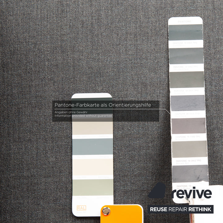 Brühl Alba Stoff Sessel Grau Chrom Füße