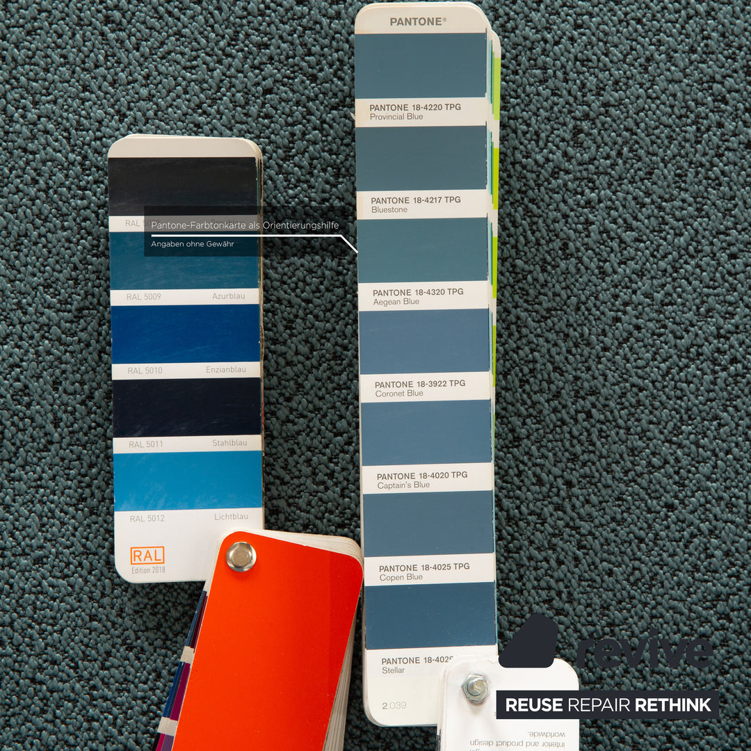 Brühl Alba Stoff Zweisitzer Blau Petrol Sofa Couch