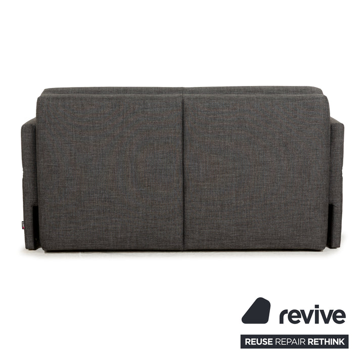 Brühl Cara Stoff Sofa Garnitur Grau manuelle Funktion Zweisitzer Couch Schlafsofa