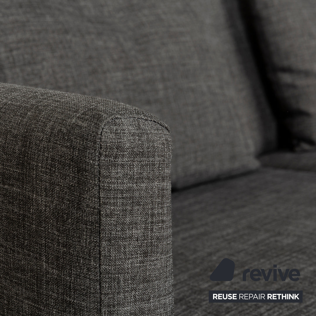 Brühl Cara Stoff Zweisitzer Grau manuelle Funktion Sofa Couch Schlafsofa