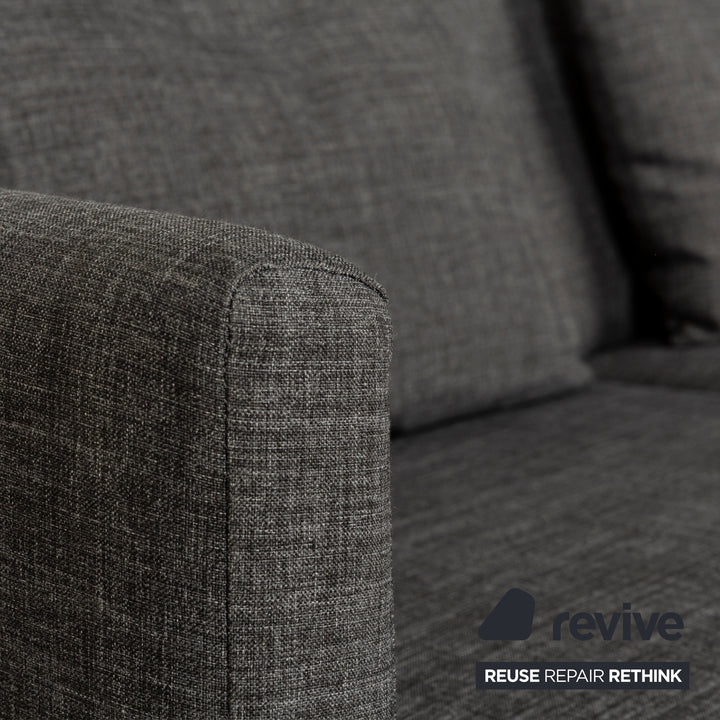 Brühl Cara Stoff Zweisitzer Grau manuelle Funktion Sofa Couch Schlafsofa