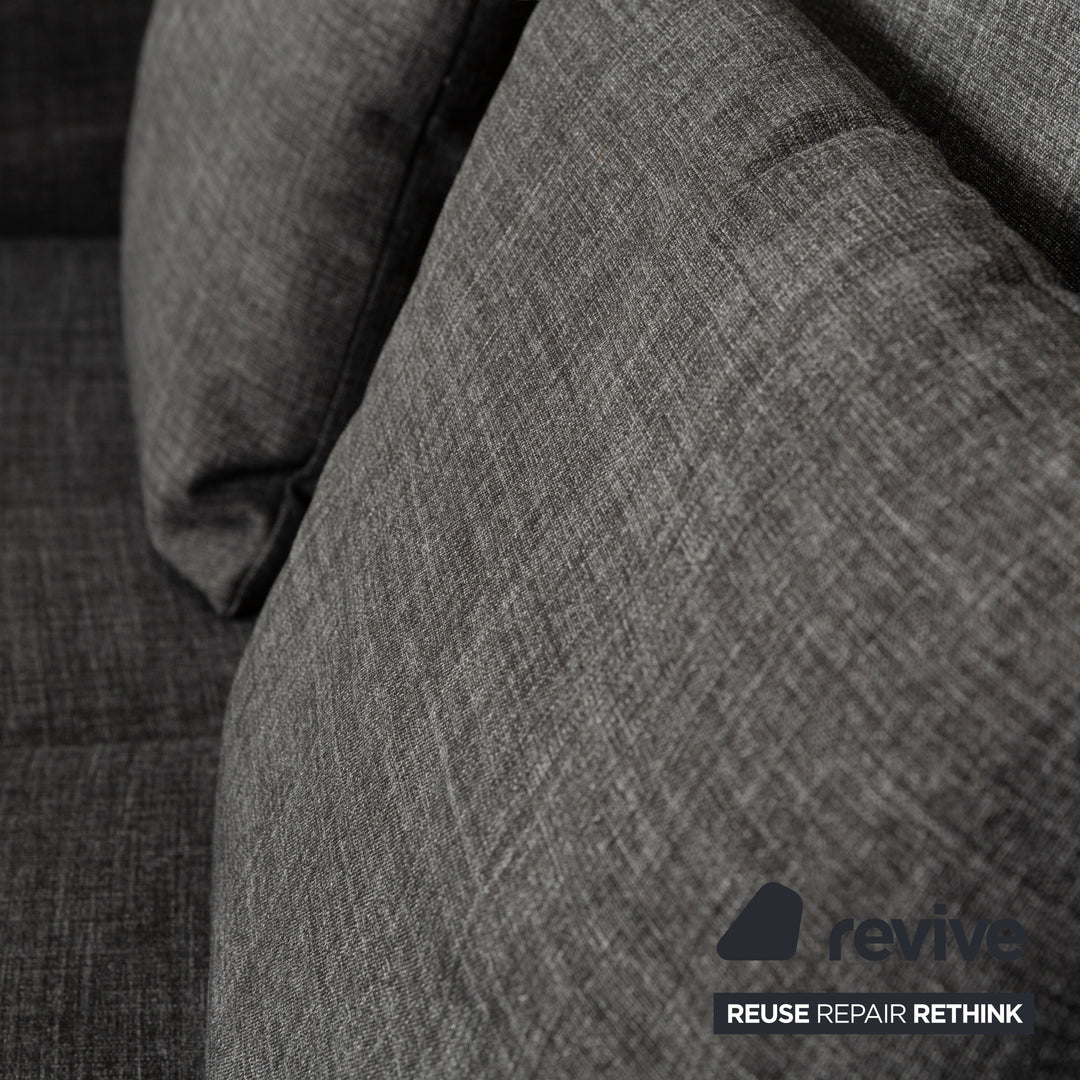 Brühl Cara Stoff Zweisitzer Grau manuelle Funktion Sofa Couch Schlafsofa