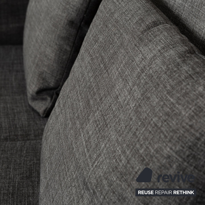 Brühl Cara Stoff Zweisitzer Grau manuelle Funktion Sofa Couch Schlafsofa