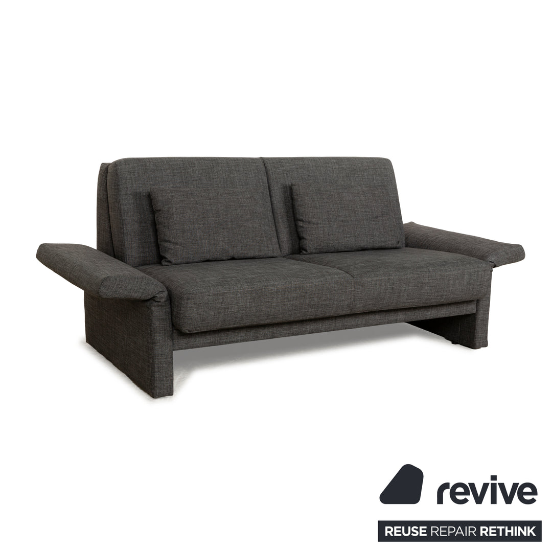 Brühl Cara Stoff Zweisitzer Grau manuelle Funktion Sofa Couch Schlafsofa