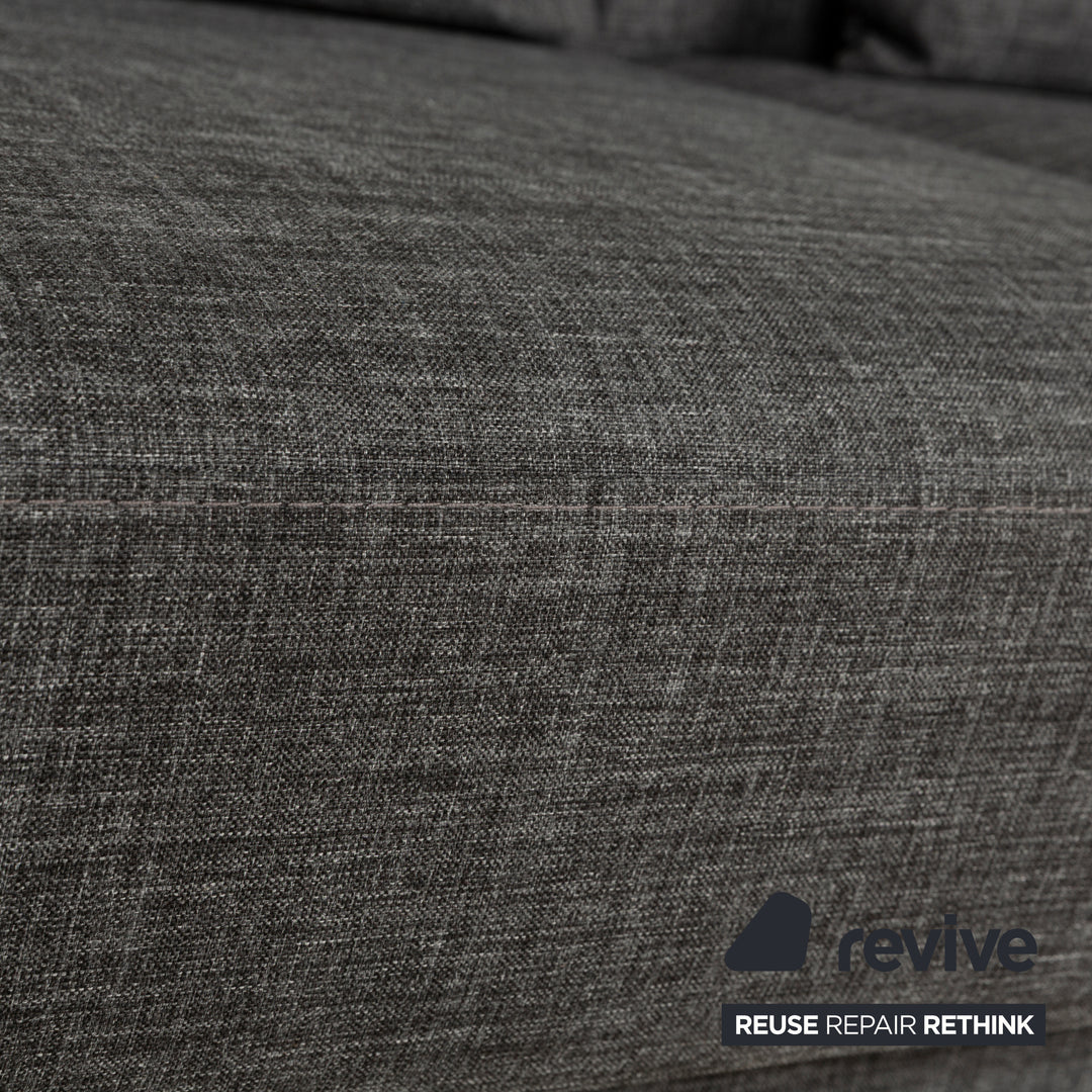 Brühl Cara Stoff Zweisitzer Grau manuelle Funktion Sofa Couch Schlafsofa