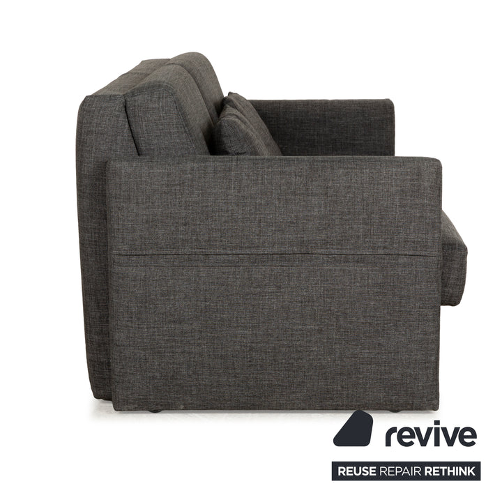 Brühl Cara Stoff Zweisitzer Grau manuelle Funktion Sofa Couch Schlafsofa